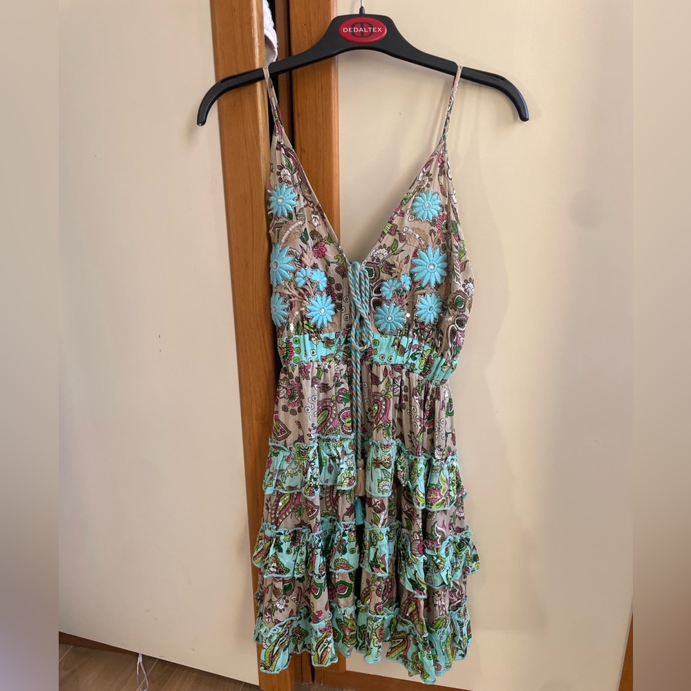 Patterned shirt dress bought in Seville, Spain